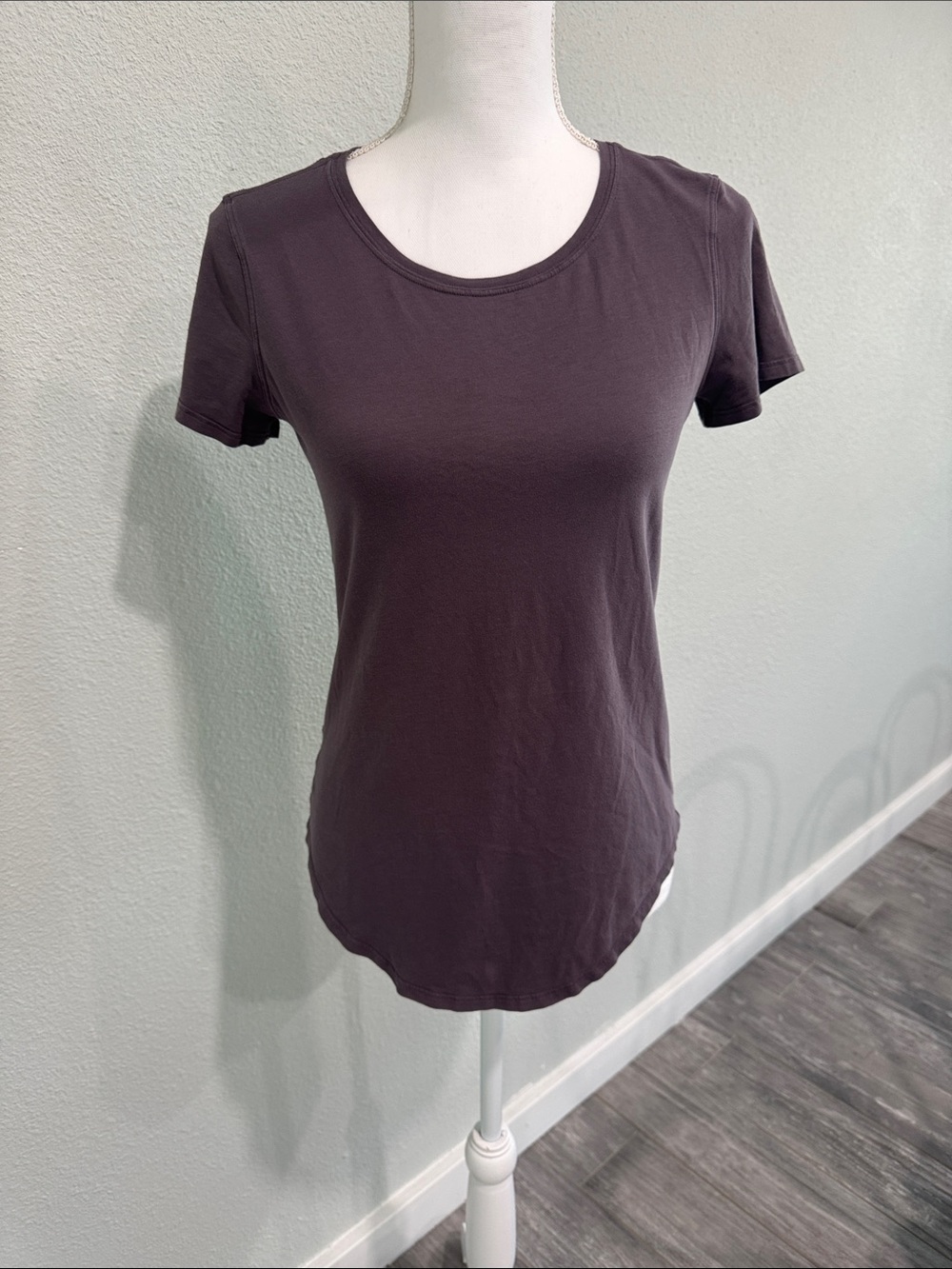 lululemon athletica Short Sleeve Scoop Tee in Plum Brown